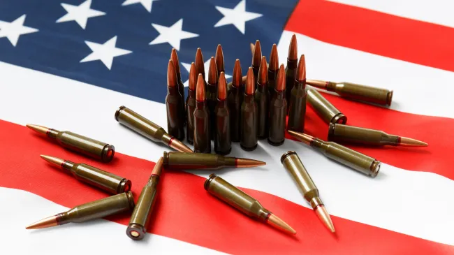 bullets and US flag
